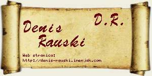 Denis Rauški vizit kartica